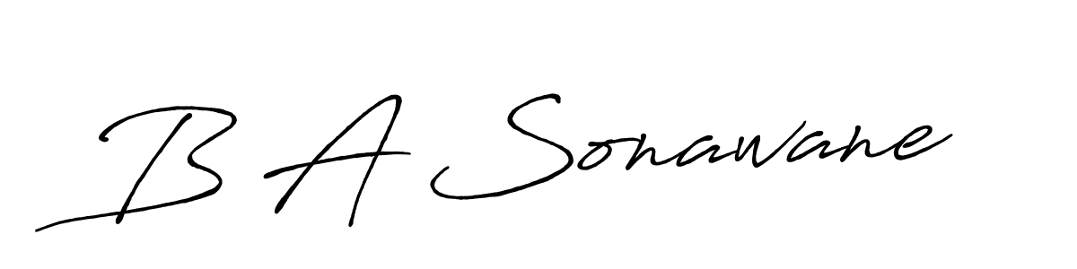 Make a beautiful signature design for name B A Sonawane. Use this online signature maker to create a handwritten signature for free. B A Sonawane signature style 7 images and pictures png