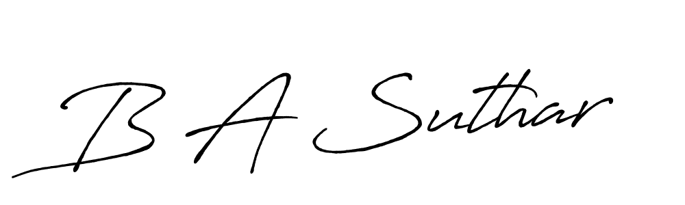 Best and Professional Signature Style for B A Suthar. Antro_Vectra_Bolder Best Signature Style Collection. B A Suthar signature style 7 images and pictures png