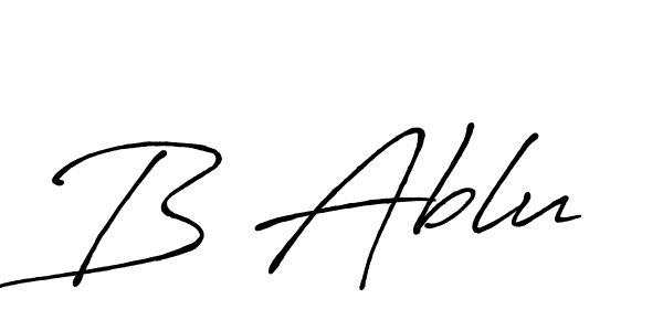 Also we have B Ablu name is the best signature style. Create professional handwritten signature collection using Antro_Vectra_Bolder autograph style. B Ablu signature style 7 images and pictures png