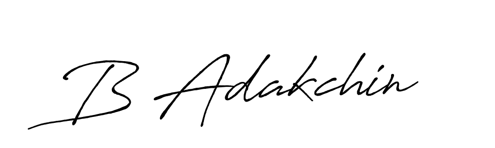 How to make B Adakchin signature? Antro_Vectra_Bolder is a professional autograph style. Create handwritten signature for B Adakchin name. B Adakchin signature style 7 images and pictures png