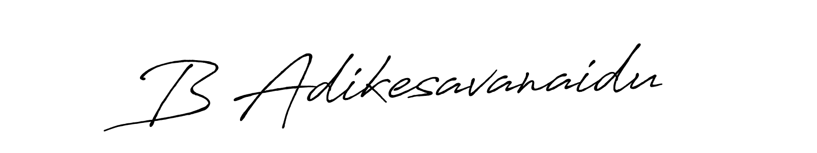 Create a beautiful signature design for name B Adikesavanaidu. With this signature (Antro_Vectra_Bolder) fonts, you can make a handwritten signature for free. B Adikesavanaidu signature style 7 images and pictures png