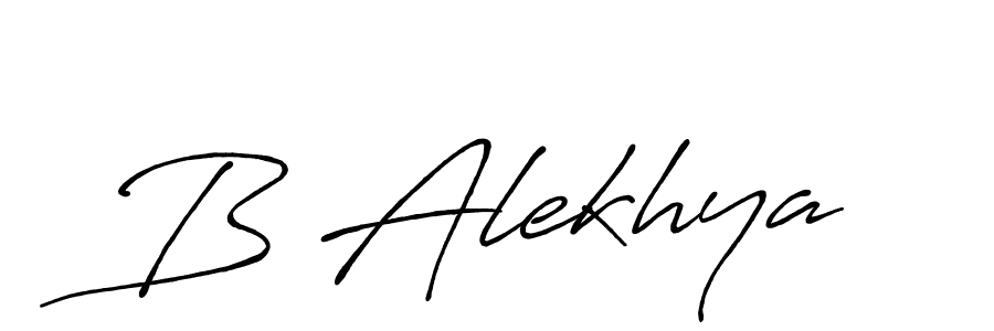 Make a beautiful signature design for name B Alekhya. With this signature (Antro_Vectra_Bolder) style, you can create a handwritten signature for free. B Alekhya signature style 7 images and pictures png