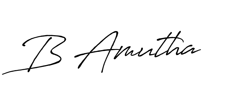 How to make B Amutha name signature. Use Antro_Vectra_Bolder style for creating short signs online. This is the latest handwritten sign. B Amutha signature style 7 images and pictures png