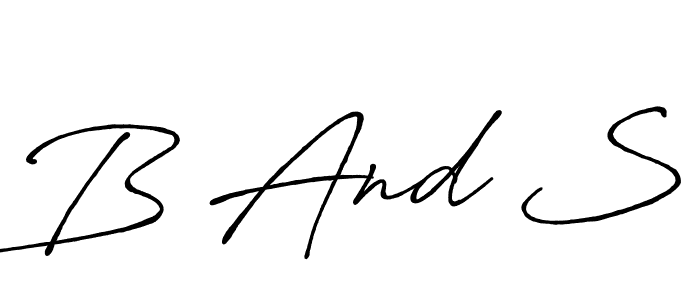 It looks lik you need a new signature style for name B And S. Design unique handwritten (Antro_Vectra_Bolder) signature with our free signature maker in just a few clicks. B And S signature style 7 images and pictures png