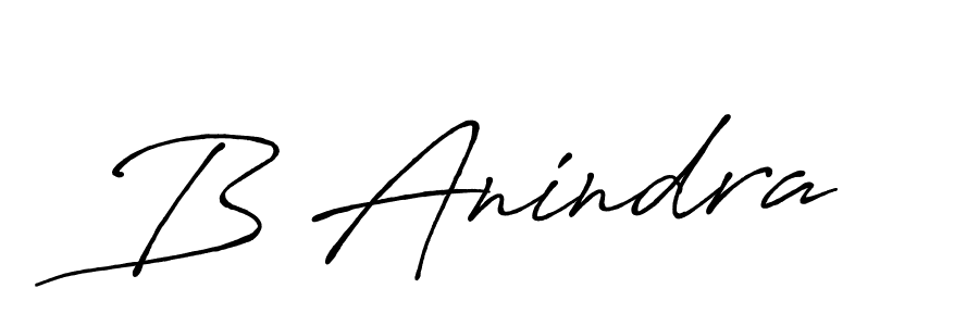 How to make B Anindra name signature. Use Antro_Vectra_Bolder style for creating short signs online. This is the latest handwritten sign. B Anindra signature style 7 images and pictures png