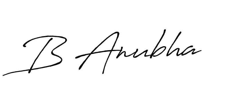 Make a beautiful signature design for name B Anubha. Use this online signature maker to create a handwritten signature for free. B Anubha signature style 7 images and pictures png