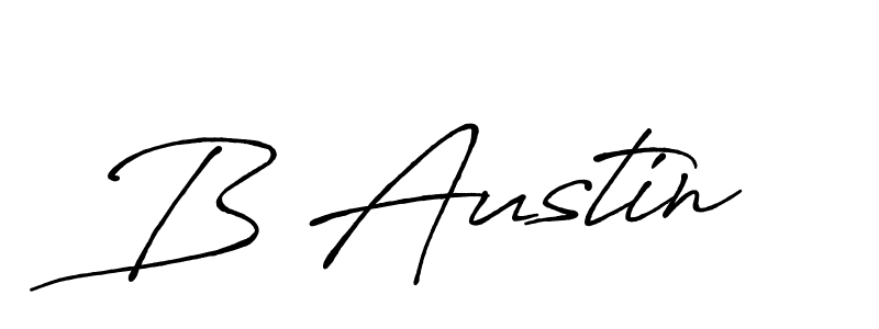 Use a signature maker to create a handwritten signature online. With this signature software, you can design (Antro_Vectra_Bolder) your own signature for name B Austin. B Austin signature style 7 images and pictures png