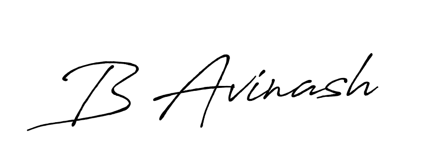 Design your own signature with our free online signature maker. With this signature software, you can create a handwritten (Antro_Vectra_Bolder) signature for name B Avinash. B Avinash signature style 7 images and pictures png