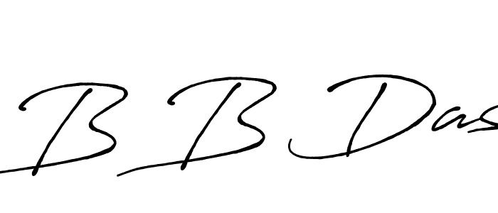 Make a beautiful signature design for name B B Das. With this signature (Antro_Vectra_Bolder) style, you can create a handwritten signature for free. B B Das signature style 7 images and pictures png