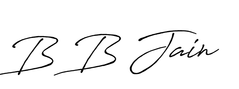 Design your own signature with our free online signature maker. With this signature software, you can create a handwritten (Antro_Vectra_Bolder) signature for name B B Jain. B B Jain signature style 7 images and pictures png