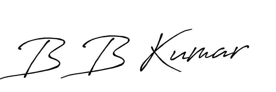 Make a beautiful signature design for name B B Kumar. With this signature (Antro_Vectra_Bolder) style, you can create a handwritten signature for free. B B Kumar signature style 7 images and pictures png