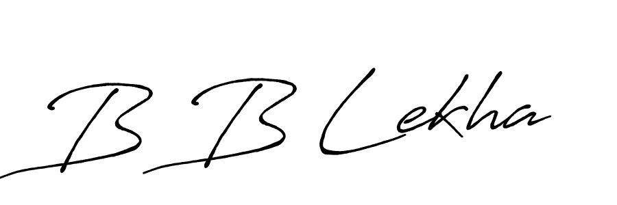 You should practise on your own different ways (Antro_Vectra_Bolder) to write your name (B B Lekha) in signature. don't let someone else do it for you. B B Lekha signature style 7 images and pictures png