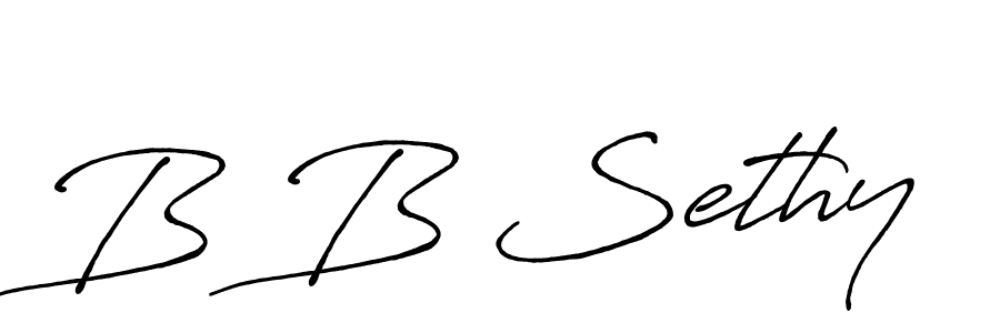 Make a beautiful signature design for name B B Sethy. With this signature (Antro_Vectra_Bolder) style, you can create a handwritten signature for free. B B Sethy signature style 7 images and pictures png