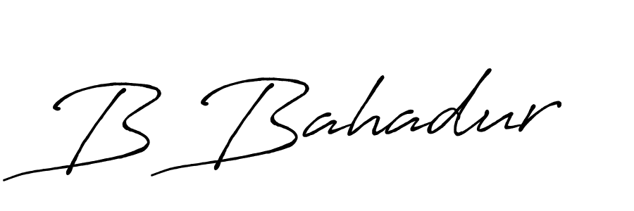 How to make B Bahadur signature? Antro_Vectra_Bolder is a professional autograph style. Create handwritten signature for B Bahadur name. B Bahadur signature style 7 images and pictures png