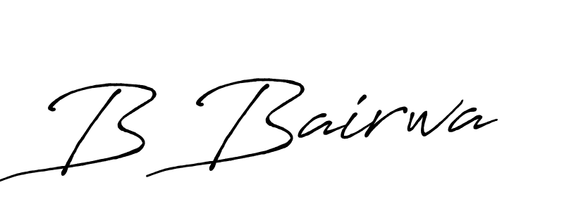 Use a signature maker to create a handwritten signature online. With this signature software, you can design (Antro_Vectra_Bolder) your own signature for name B Bairwa. B Bairwa signature style 7 images and pictures png