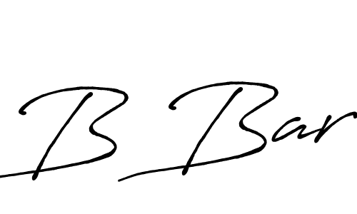 The best way (Antro_Vectra_Bolder) to make a short signature is to pick only two or three words in your name. The name B Bar include a total of six letters. For converting this name. B Bar signature style 7 images and pictures png