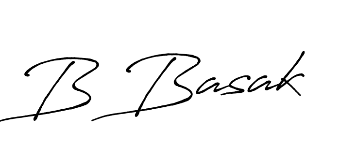 Create a beautiful signature design for name B Basak. With this signature (Antro_Vectra_Bolder) fonts, you can make a handwritten signature for free. B Basak signature style 7 images and pictures png