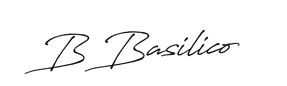 Design your own signature with our free online signature maker. With this signature software, you can create a handwritten (Antro_Vectra_Bolder) signature for name B Basilico. B Basilico signature style 7 images and pictures png