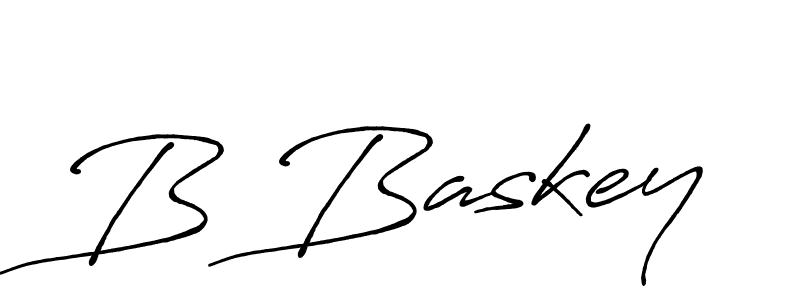 B Baskey stylish signature style. Best Handwritten Sign (Antro_Vectra_Bolder) for my name. Handwritten Signature Collection Ideas for my name B Baskey. B Baskey signature style 7 images and pictures png