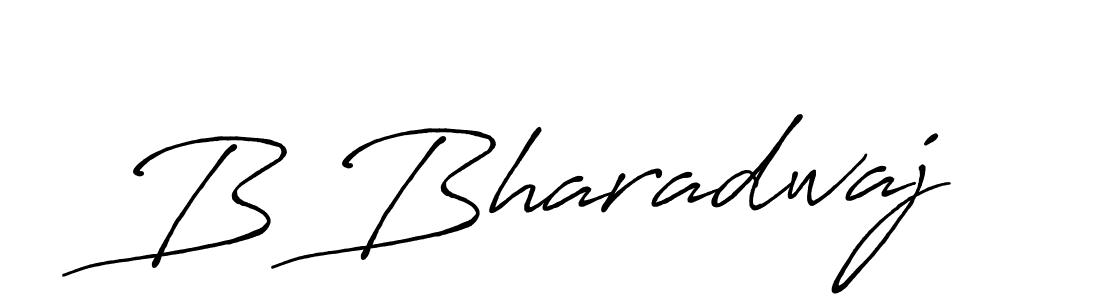 Make a beautiful signature design for name B Bharadwaj. With this signature (Antro_Vectra_Bolder) style, you can create a handwritten signature for free. B Bharadwaj signature style 7 images and pictures png