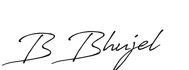 Also You can easily find your signature by using the search form. We will create B Bhujel name handwritten signature images for you free of cost using Antro_Vectra_Bolder sign style. B Bhujel signature style 7 images and pictures png