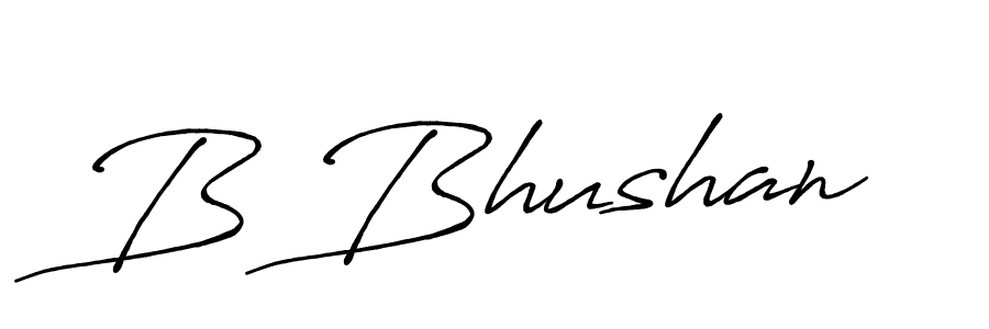 You should practise on your own different ways (Antro_Vectra_Bolder) to write your name (B Bhushan) in signature. don't let someone else do it for you. B Bhushan signature style 7 images and pictures png