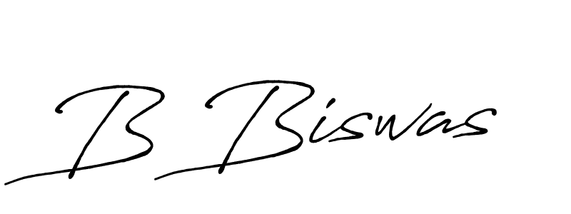How to make B Biswas name signature. Use Antro_Vectra_Bolder style for creating short signs online. This is the latest handwritten sign. B Biswas signature style 7 images and pictures png