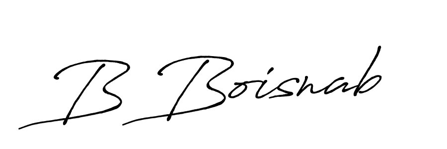Create a beautiful signature design for name B Boisnab. With this signature (Antro_Vectra_Bolder) fonts, you can make a handwritten signature for free. B Boisnab signature style 7 images and pictures png
