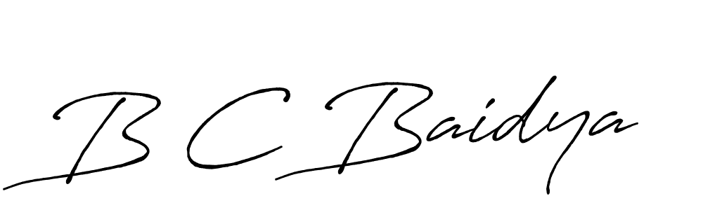Design your own signature with our free online signature maker. With this signature software, you can create a handwritten (Antro_Vectra_Bolder) signature for name B C Baidya. B C Baidya signature style 7 images and pictures png
