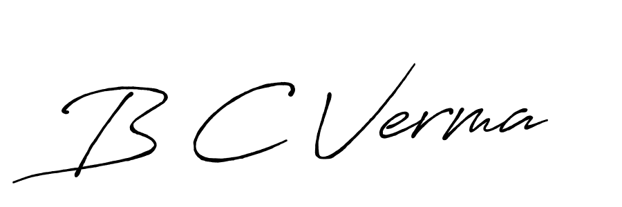 How to make B C Verma signature? Antro_Vectra_Bolder is a professional autograph style. Create handwritten signature for B C Verma name. B C Verma signature style 7 images and pictures png