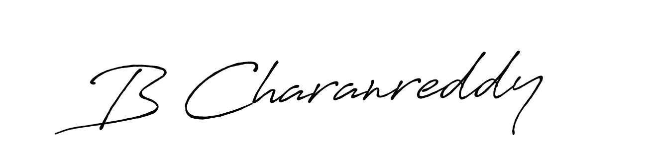 How to make B Charanreddy name signature. Use Antro_Vectra_Bolder style for creating short signs online. This is the latest handwritten sign. B Charanreddy signature style 7 images and pictures png