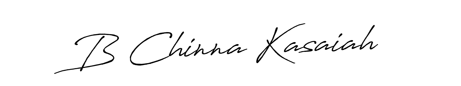 Use a signature maker to create a handwritten signature online. With this signature software, you can design (Antro_Vectra_Bolder) your own signature for name B Chinna Kasaiah. B Chinna Kasaiah signature style 7 images and pictures png