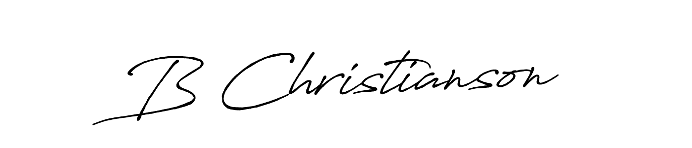 You should practise on your own different ways (Antro_Vectra_Bolder) to write your name (B Christianson) in signature. don't let someone else do it for you. B Christianson signature style 7 images and pictures png