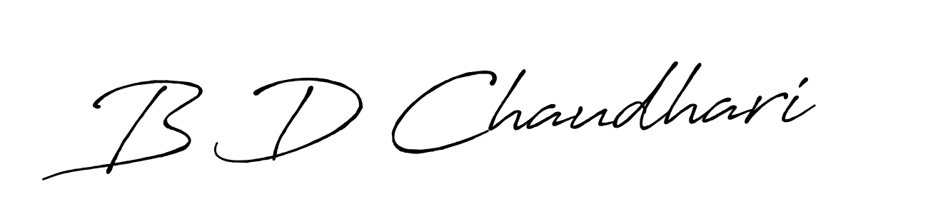 Design your own signature with our free online signature maker. With this signature software, you can create a handwritten (Antro_Vectra_Bolder) signature for name B D Chaudhari. B D Chaudhari signature style 7 images and pictures png