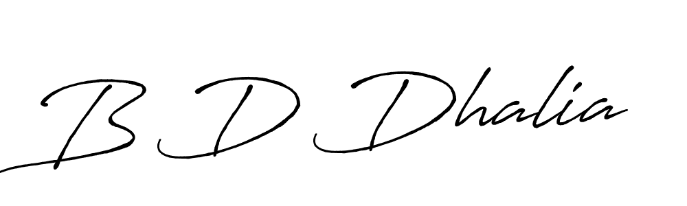 How to make B D Dhalia name signature. Use Antro_Vectra_Bolder style for creating short signs online. This is the latest handwritten sign. B D Dhalia signature style 7 images and pictures png