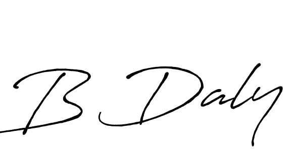 Make a beautiful signature design for name B Daly. With this signature (Antro_Vectra_Bolder) style, you can create a handwritten signature for free. B Daly signature style 7 images and pictures png