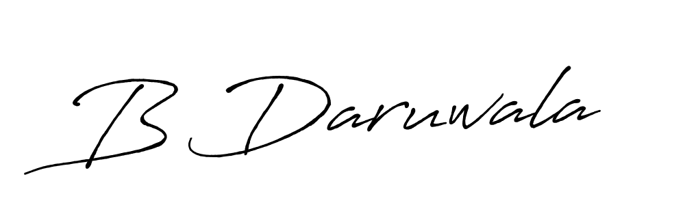 How to make B Daruwala signature? Antro_Vectra_Bolder is a professional autograph style. Create handwritten signature for B Daruwala name. B Daruwala signature style 7 images and pictures png