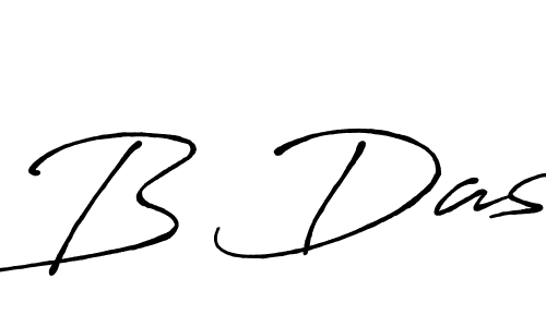 Create a beautiful signature design for name B Das. With this signature (Antro_Vectra_Bolder) fonts, you can make a handwritten signature for free. B Das signature style 7 images and pictures png