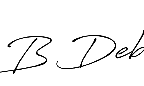 Make a beautiful signature design for name B Deb. With this signature (Antro_Vectra_Bolder) style, you can create a handwritten signature for free. B Deb signature style 7 images and pictures png