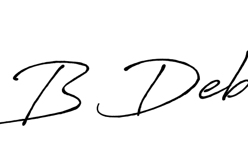 Similarly Antro_Vectra_Bolder is the best handwritten signature design. Signature creator online .You can use it as an online autograph creator for name B Deb. B Deb signature style 7 images and pictures png