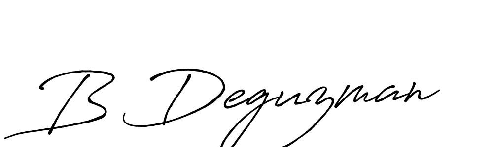 Create a beautiful signature design for name B Deguzman. With this signature (Antro_Vectra_Bolder) fonts, you can make a handwritten signature for free. B Deguzman signature style 7 images and pictures png