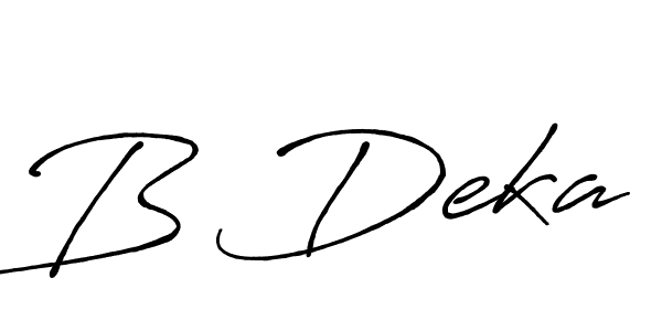 Also we have B Deka name is the best signature style. Create professional handwritten signature collection using Antro_Vectra_Bolder autograph style. B Deka signature style 7 images and pictures png