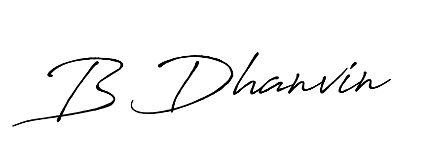 How to make B Dhanvin signature? Antro_Vectra_Bolder is a professional autograph style. Create handwritten signature for B Dhanvin name. B Dhanvin signature style 7 images and pictures png