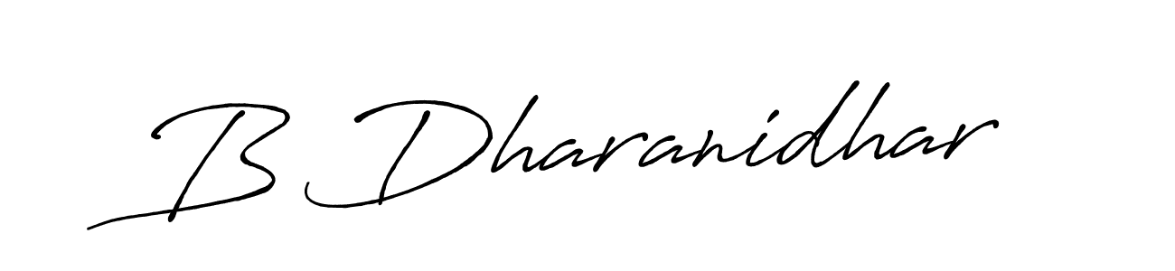 Create a beautiful signature design for name B Dharanidhar. With this signature (Antro_Vectra_Bolder) fonts, you can make a handwritten signature for free. B Dharanidhar signature style 7 images and pictures png