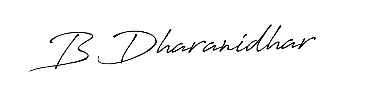 Create a beautiful signature design for name B Dharanidhar. With this signature (Antro_Vectra_Bolder) fonts, you can make a handwritten signature for free. B Dharanidhar signature style 7 images and pictures png