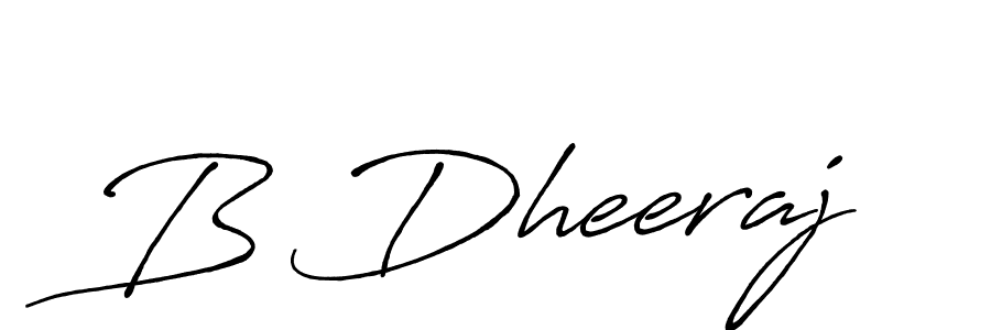 How to make B Dheeraj name signature. Use Antro_Vectra_Bolder style for creating short signs online. This is the latest handwritten sign. B Dheeraj signature style 7 images and pictures png