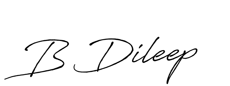 The best way (Antro_Vectra_Bolder) to make a short signature is to pick only two or three words in your name. The name B Dileep include a total of six letters. For converting this name. B Dileep signature style 7 images and pictures png