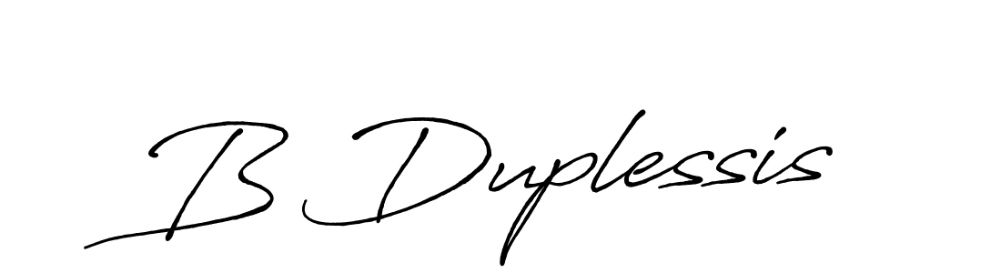 How to make B Duplessis name signature. Use Antro_Vectra_Bolder style for creating short signs online. This is the latest handwritten sign. B Duplessis signature style 7 images and pictures png