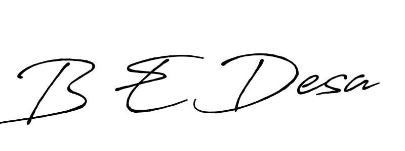 You can use this online signature creator to create a handwritten signature for the name B E Desa. This is the best online autograph maker. B E Desa signature style 7 images and pictures png