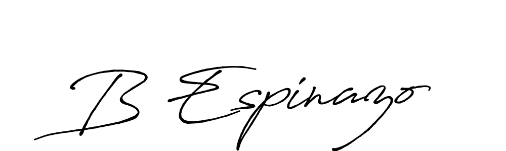 Create a beautiful signature design for name B Espinazo. With this signature (Antro_Vectra_Bolder) fonts, you can make a handwritten signature for free. B Espinazo signature style 7 images and pictures png